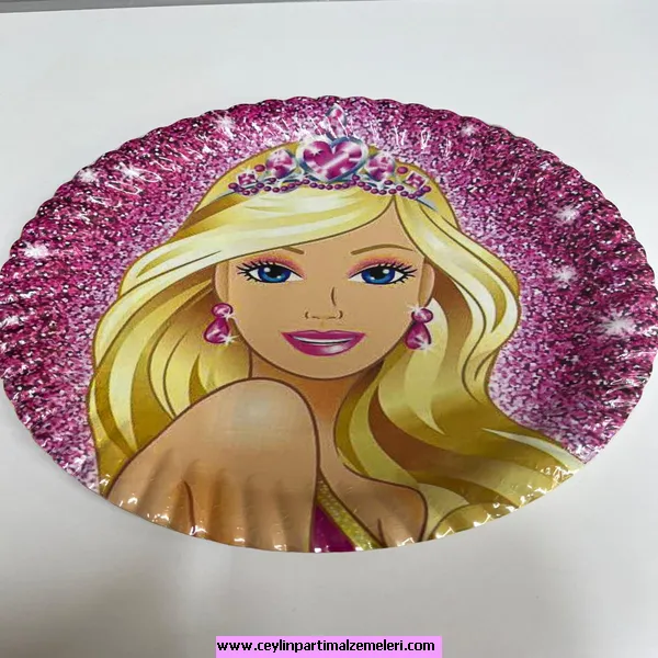 Barbie Temalı Karton Tabak